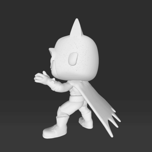 Figurină 3D Batman de pictat, stil Funko Pop, cu detalii emblematice ale supereroului DC. Realizată din material eco-friendly, ideală pentru colecționari și fanii picturii.
