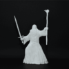 Figurină 3D Gandalf de pictat, realizată cu detalii fine și expresie impunătoare. Include toiag, pelerină și mâini detașabile pentru personalizare