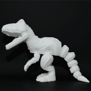 Figurină 3D T-Rex articulată de pictat, cu detalii realiste și membre mobile. Fabricată din material eco-friendly, ideală pentru copii și pasionații de dinozauri.