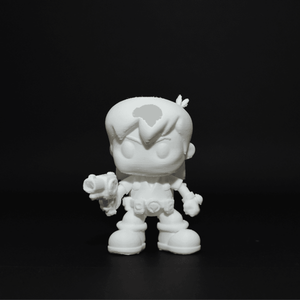 Figurină 3D Armed Boy de pictat, stil Funko Pop, cu detalii expresive și accesorii. Fabricată din material eco-friendly, ideală pentru colecționari, creativitate și joacă.