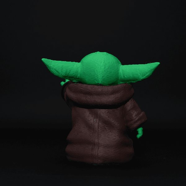 Figurină 3D Baby Yoda de pictat, inspirată din Star Wars: The Mandalorian. Detalii expresive, material eco-friendly, ideală pentru copii, colecționari și fanii universului Star Wars.