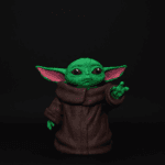 Figurină Baby Yoda 3D, de pictat - 10 cm