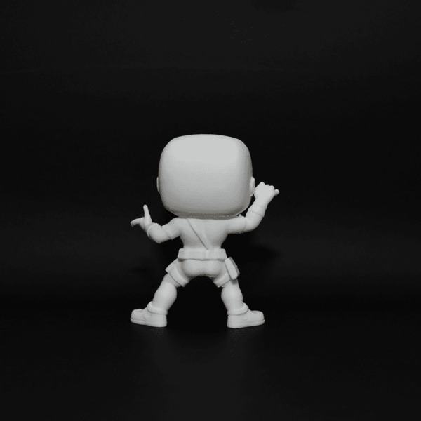 Figurină 3D Deadpool de pictat, stil Funko Pop, cu mască distinctivă și detalii emblematice. Realizată din material eco-friendly, ideală pentru colecționari și fanii Marvel.
