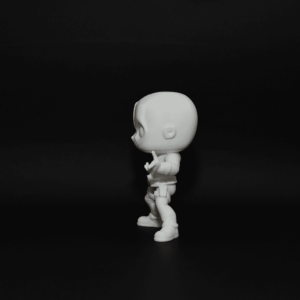 Figurină 3D Deadpool de pictat, stil Funko Pop, cu mască distinctivă și detalii emblematice. Realizată din material eco-friendly, ideală pentru colecționari și fanii Marvel.