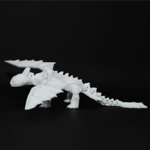Figurină 3D Dragon Night Fury de pictat, cu articulații mobile la cap, picioare, coadă și aripi detașabile. Fabricată din material eco-friendly, ideală pentru joacă, decor și colecționari.