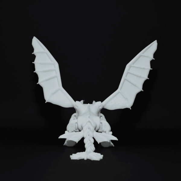 Figurină 3D Dragon Night Fury de pictat, cu articulații mobile la cap, picioare, coadă și aripi detașabile. Fabricată din material eco-friendly, ideală pentru joacă, decor și colecționari.