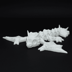 Figurină 3D Dragonita Fluffy de pictat, cu articulații mobile la cap, picioare, coadă și aripi. Fabricată din material eco-friendly, ideală pentru joacă, decor și colecționari pasionați de fantezie.