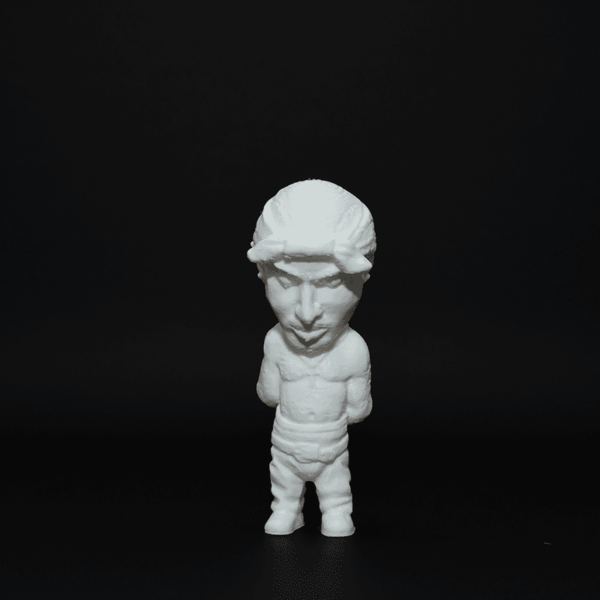 Figurină 3D 2Pac de pictat, cu detalii realiste inspirate din cultura hip-hop. Fabricată din material eco-friendly, ideală pentru colecționari, pasionații de rap și artă urbană