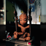 Groot - Decor oglindă retrovizoare, Pictat Manual - 8 cm